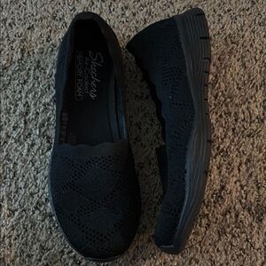 Skechers Black Flats Minimalist Slip-On
